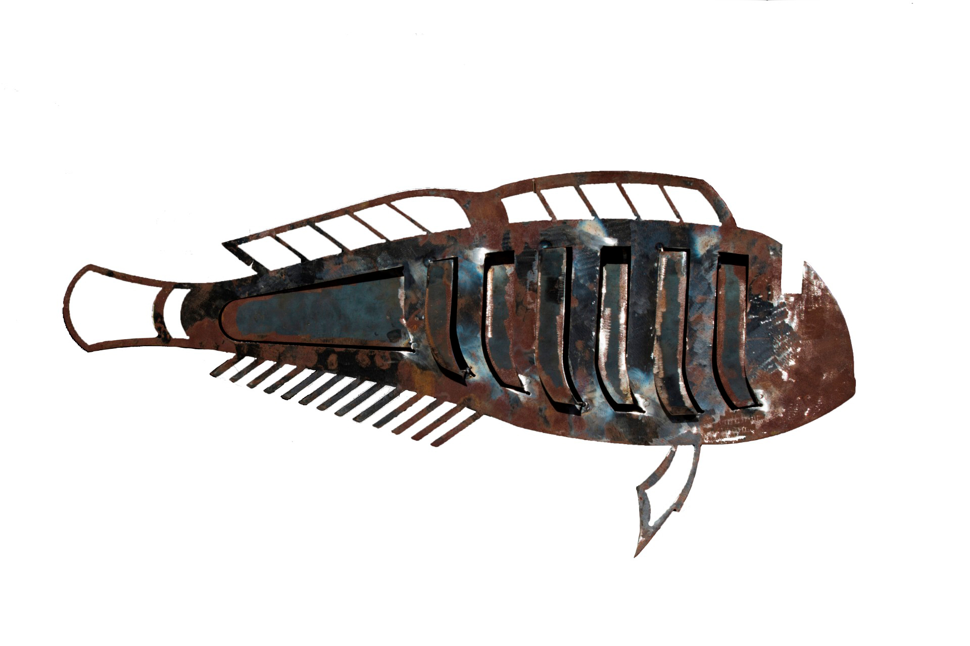 escultura metal pez peces pep bauza